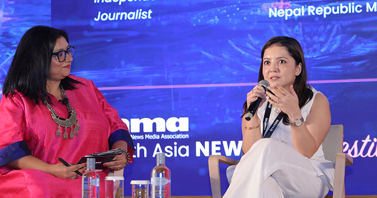Sambridhi Gyawali, managing director of Nepal Republic Media, discussed trust and credibility.